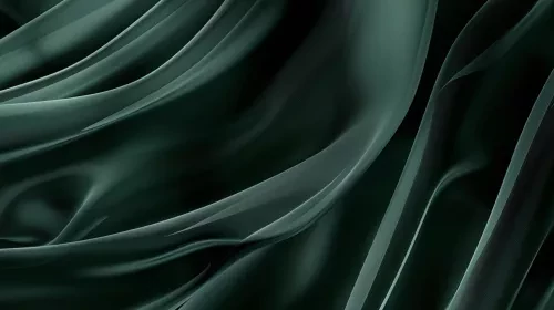 Elegant green textile folds representing ACBC’s focus on sustainable fashion, eco-design, and product innovation.