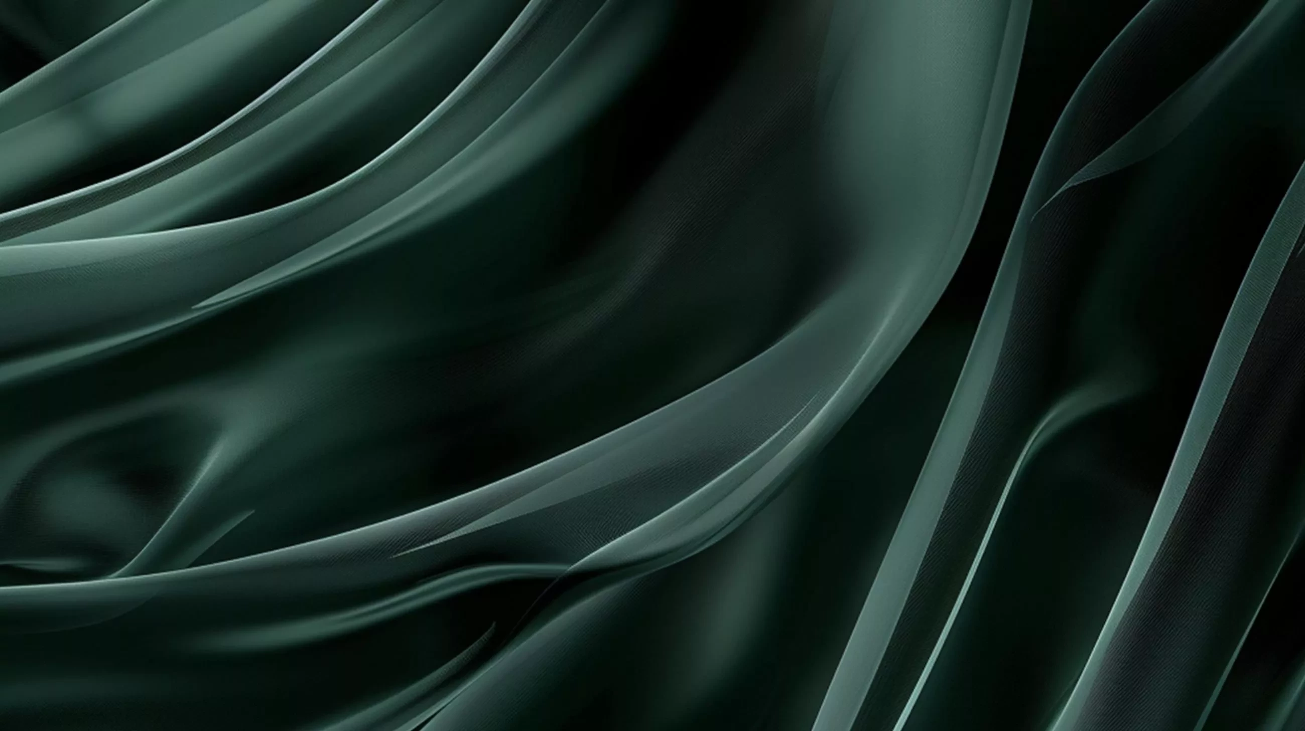 Elegant green textile folds representing ACBC’s focus on sustainable fashion, eco-design, and product innovation.