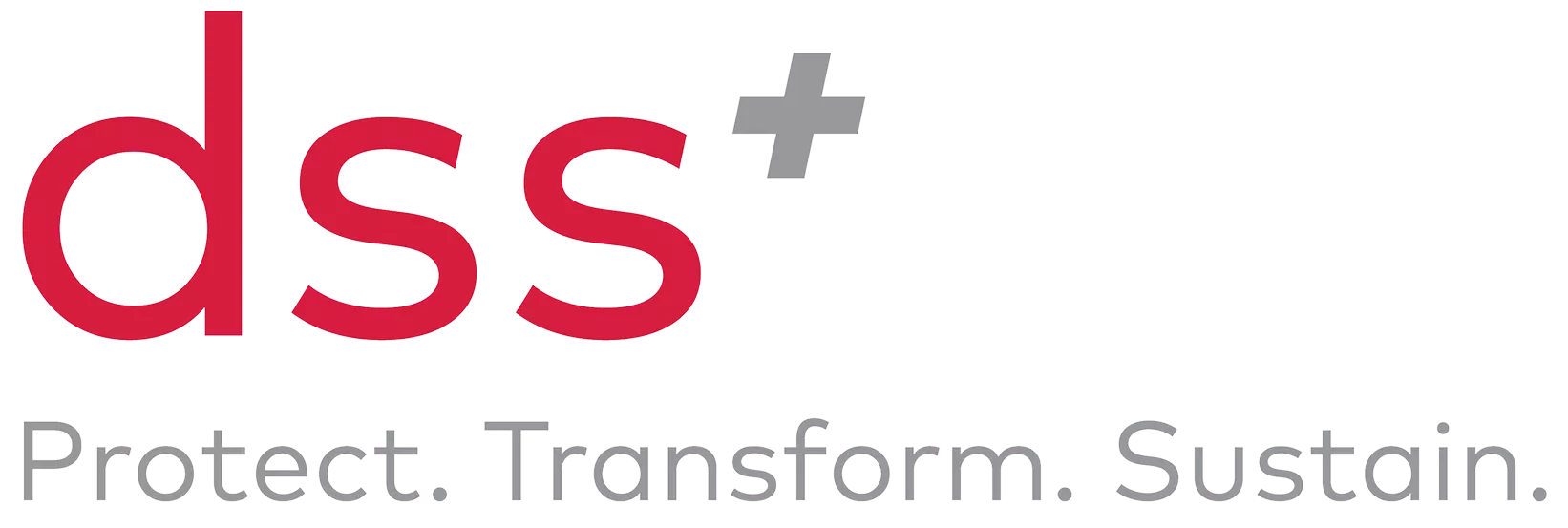 dss+ logo with the slogan Protect. Transform. Sustain.